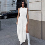 Damen Elegantes Maxikleid mit raffiniertem Wickeldesign R&B