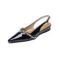 Damen Slingback-Pumps mit funkelndem Strassbesatz und elegantem Design