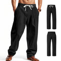 Herren bequeme Freizeithose mit elastischem Bund und seitlichen Taschen R&B