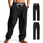 Herren bequeme Freizeithose mit elastischem Bund und seitlichen Taschen R&B
