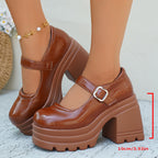 Damen Komfortable Plateaustiefel