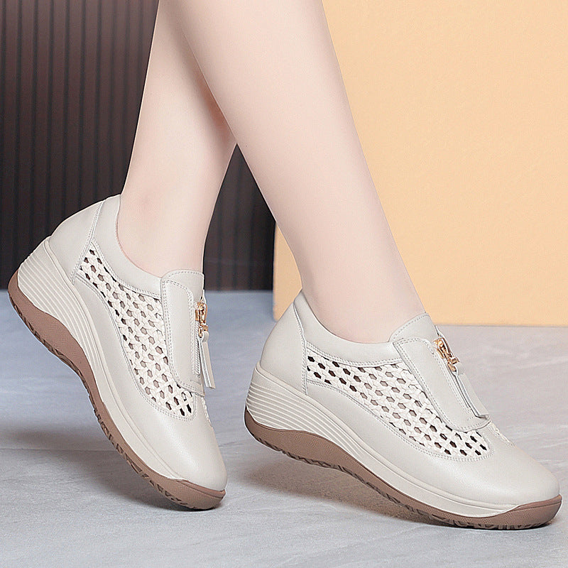 Damen Komfortable Slip-On Sneaker mit Atmungsaktivem Netzdesign und Bequemem Fußbett R&B