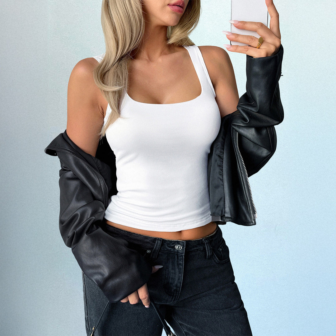 Damen Elegantes Top mit quadratischem Ausschnitt und figurfreundlichem Schnitt R&B