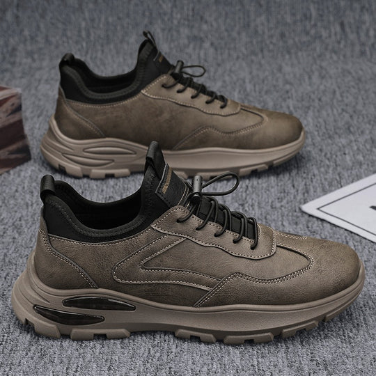 Herren Sportliche Leder Sneakers mit dämpfender Sohle R&B