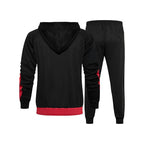 Herren Sportlicher Trainingsanzug mit hohem Kragen und praktischen Taschen R&B