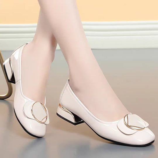 Damen Elegante Ballerinas mit modischem Schleifenakzent und komfortablem Blockabsatz R&B