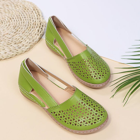 Damen Atmungsaktive Ballerinas mit modischem Lochmuster R&B