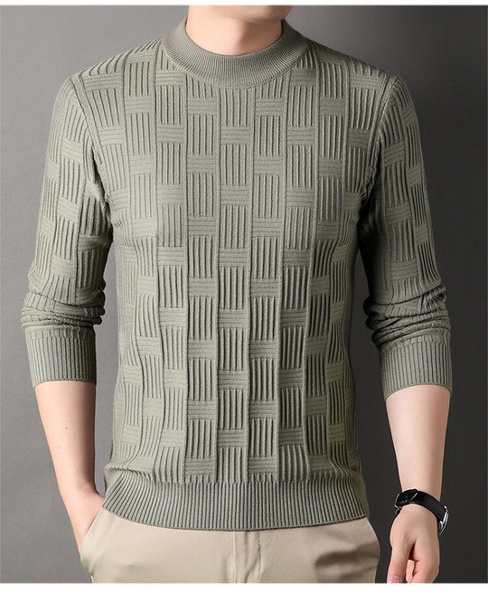 Herren Feinstrickpullover mit modernem Strukturdesign R&B