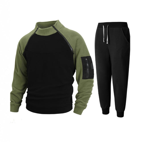 Herren Sportliches Oberteil mit funktionalem Reißverschluss und komfortabler Jogginghose R&B