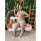 Damen Sportlicher Jumpsuit mit figurbetontem Schnitt und ästhetischem Design R&B