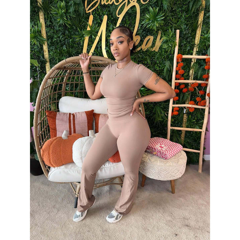 Damen Sportlicher Jumpsuit mit figurbetontem Schnitt und ästhetischem Design R&B