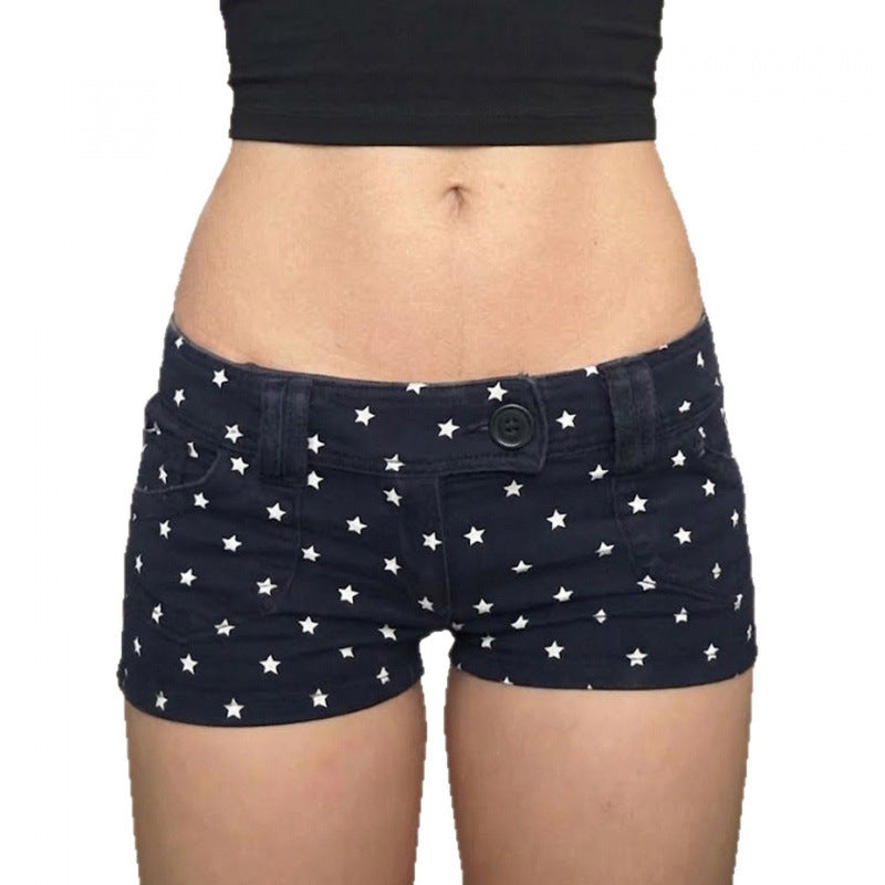 Damen Modische Shorts mit Sternenmuster und praktischem Schnitt R&B