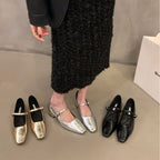Damen Elegante Slingback-Ballerinas mit modischem Glanz R&B