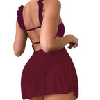 Damen Strandkleid mit verspielten Rüschendetails R&B
