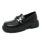 Damen modische Chunky Loafers mit robustem Profil und eleganten Applikationen R&B