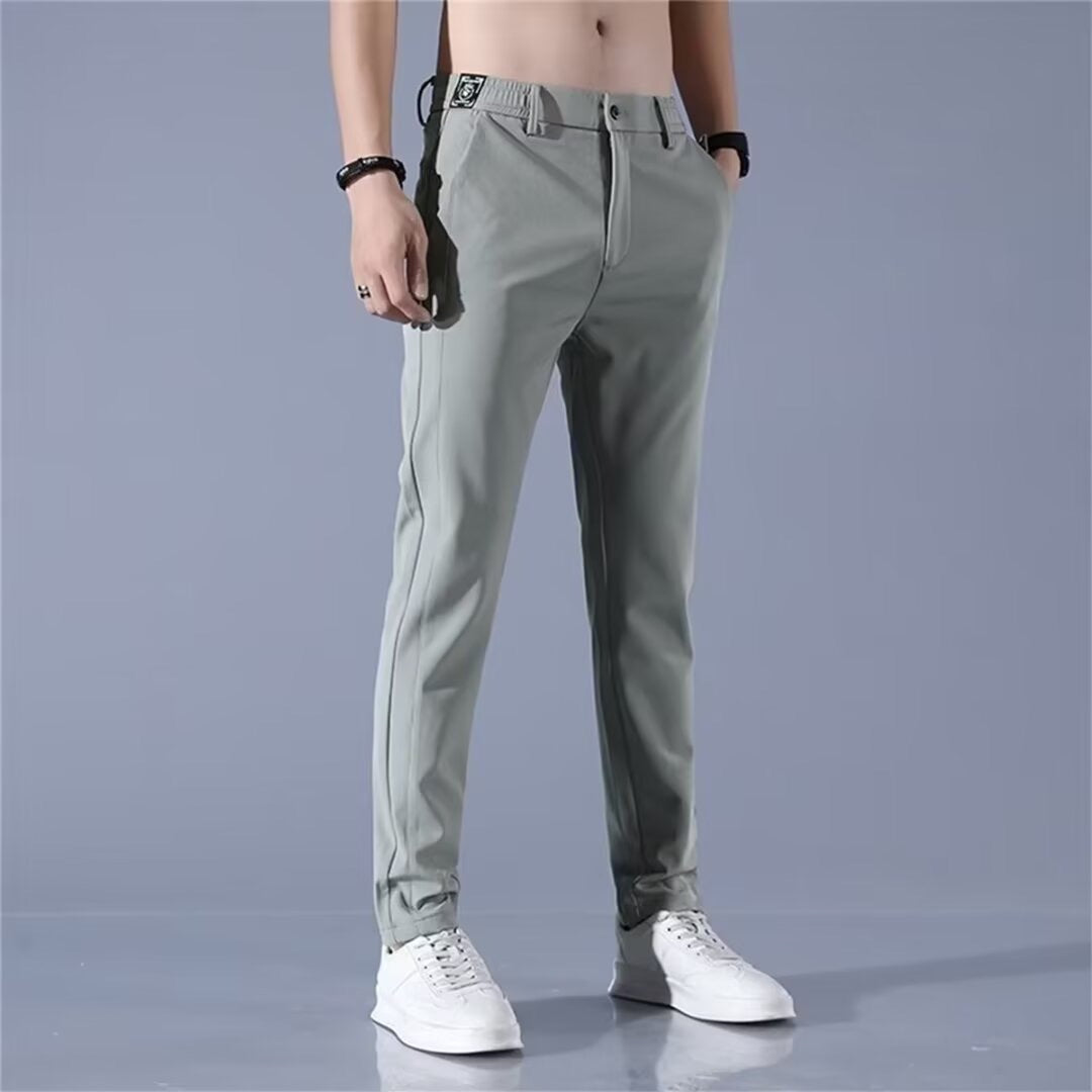 Herren elegante Anzughose mit elastischem Bund und praktischen Eingrifftaschen R&B
