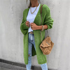 Damen Offene Strickjacke mit groben Maschen und lässigem Schnitt R&B