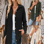 Damen Strickjacke mit strukturiertem Material und bequemen Taschen R&B