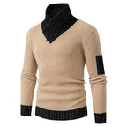 Herren Pullover mit modernem asymmetrischem Kragen und strukturiertem Design R&B