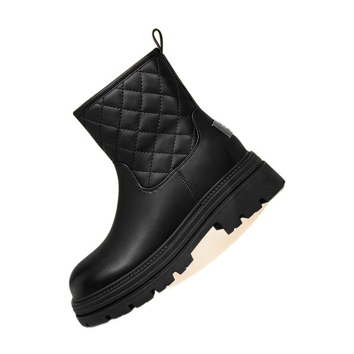 Damen Gefütterte Winterstiefel mit modischem Reißverschluss und rutschfester Sohle R&B