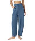 Damen weite Freizeithose mit elastischem Bund und praktischen Taschen R&B