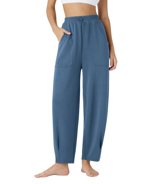 Damen weite Freizeithose mit elastischem Bund und praktischen Taschen R&B