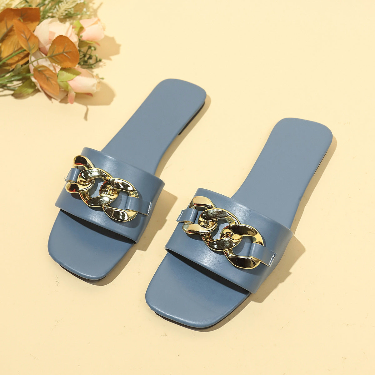 Damen Elegante Sandalen mit modischem Kettenakzent R&B