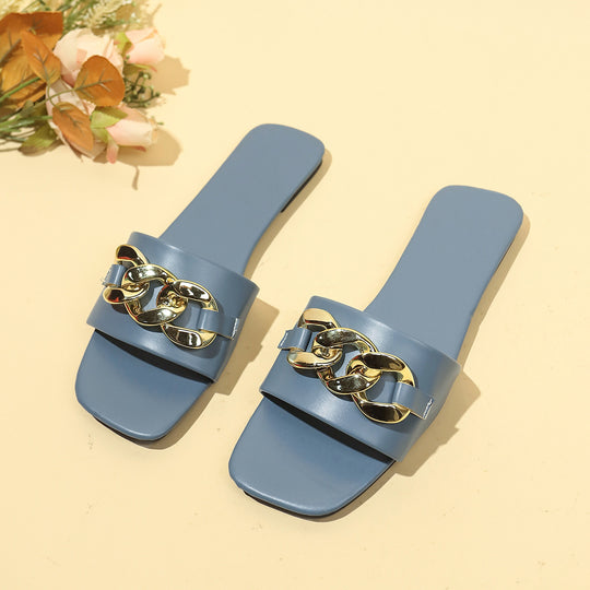 Damen Elegante Sandalen mit modischem Kettenakzent R&B