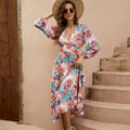 Damen Midikleid mit verspieltem Muster R&B