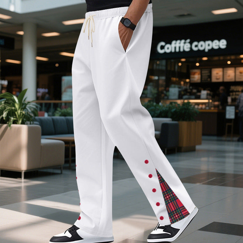 Herren lässige Freizeitpants mit Kordelzug und grafischem Design R&B