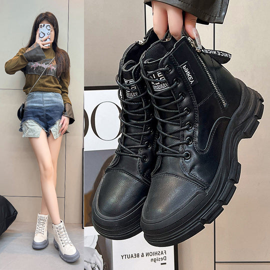 Damen modische High-Top Sneakers mit praktischem Reißverschluss und atmungsaktiver Sohle R&B