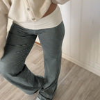 Damen Modische, komfortable Lounge-Hose mit Streifenmuster und elastischem Bund R&B