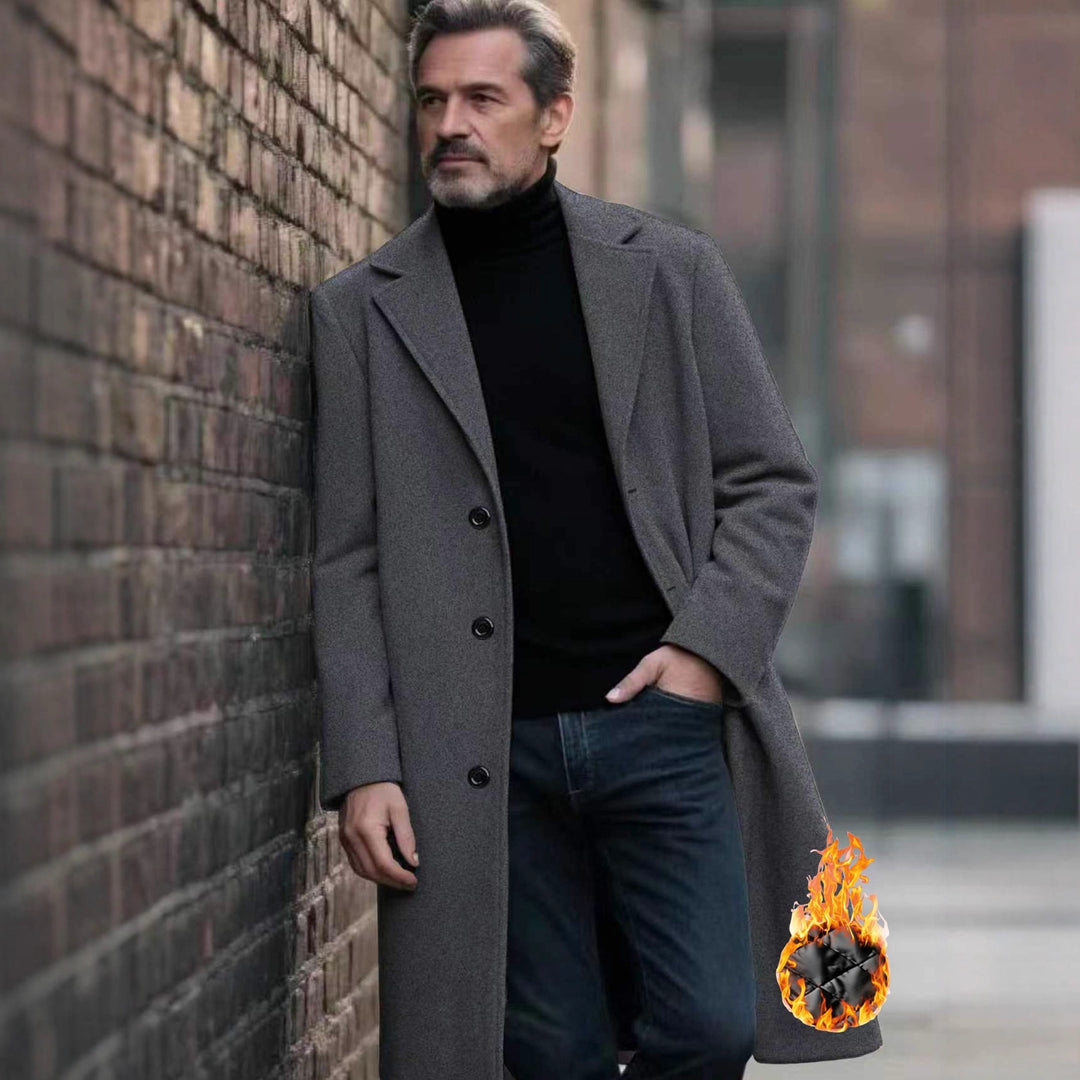 Herren eleganter Wollmantel R&B