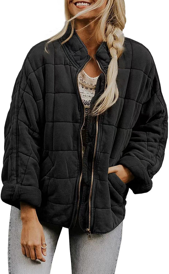 Damen Quilted Jacke mit praktischen Taschen und schnittfestem Design R&B