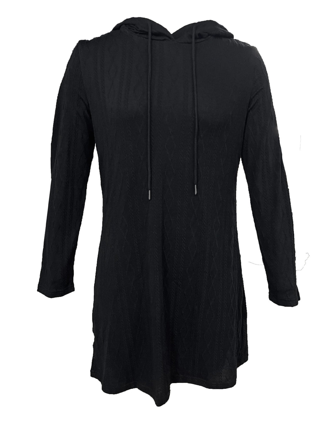 Damen Kapuzenkleid mit strukturiertem Strickmuster und lässigem Schnitt R&B