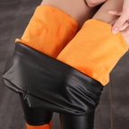 Damen Modische Overknee-Stiefel aus Kunstleder mit weich gefüttertem Innenfutter