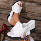Damen Wedge-Pantoletten mit offener Zehenpartie R&B