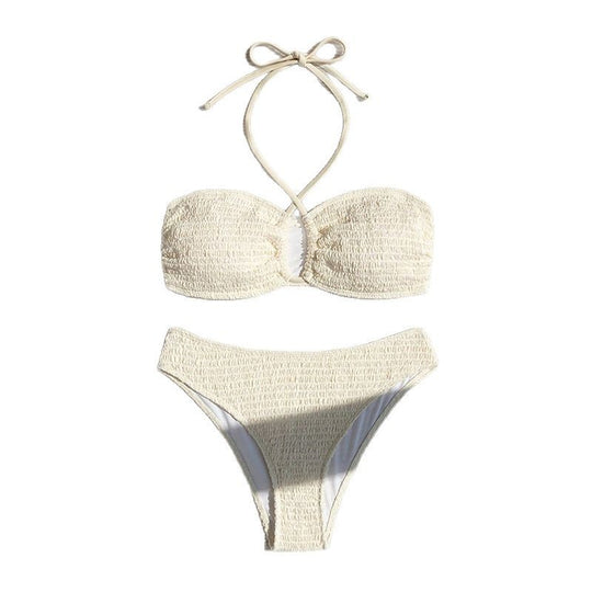 Damen Bandeau-Bikini-Set mit raffinierten Rüschendetails R&B