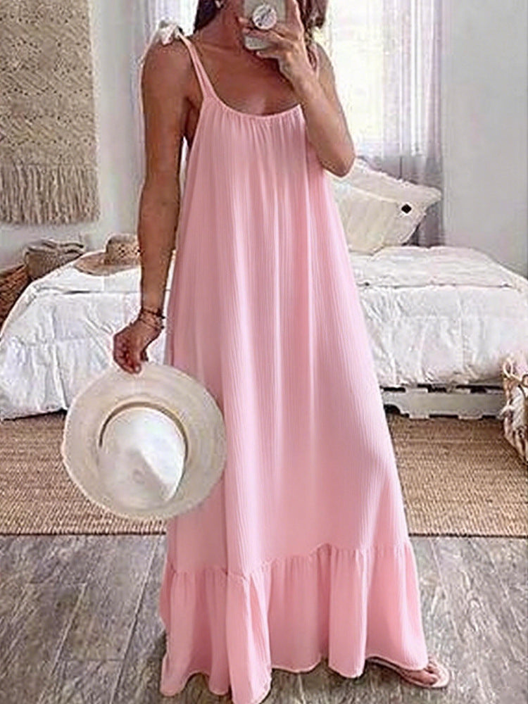 Damen Maxikleid mit trägerlosem Design R&B