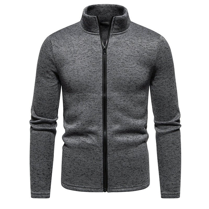 Herren Fleecejacke mit hochschließendem Kragen und durchgehendem Reißverschluss