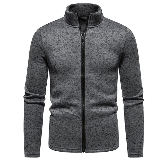Herren Fleecejacke mit hochschließendem Kragen und durchgehendem Reißverschluss R&B
