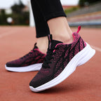 Damen Sportliche Knit-Sneaker mit atmungsaktiver Mesh-Oberfläche und rutschfester Sohle