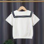 Mädchen Matrosen-T-Shirt mit Schleifendetail R&B