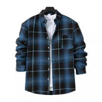 Herren Flanellhemd mit modernem Karo-Muster und Brusttasche R&B