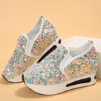 Damen Slip-On Sneakers mit floralem und atmungsaktivem Obermaterial R&B