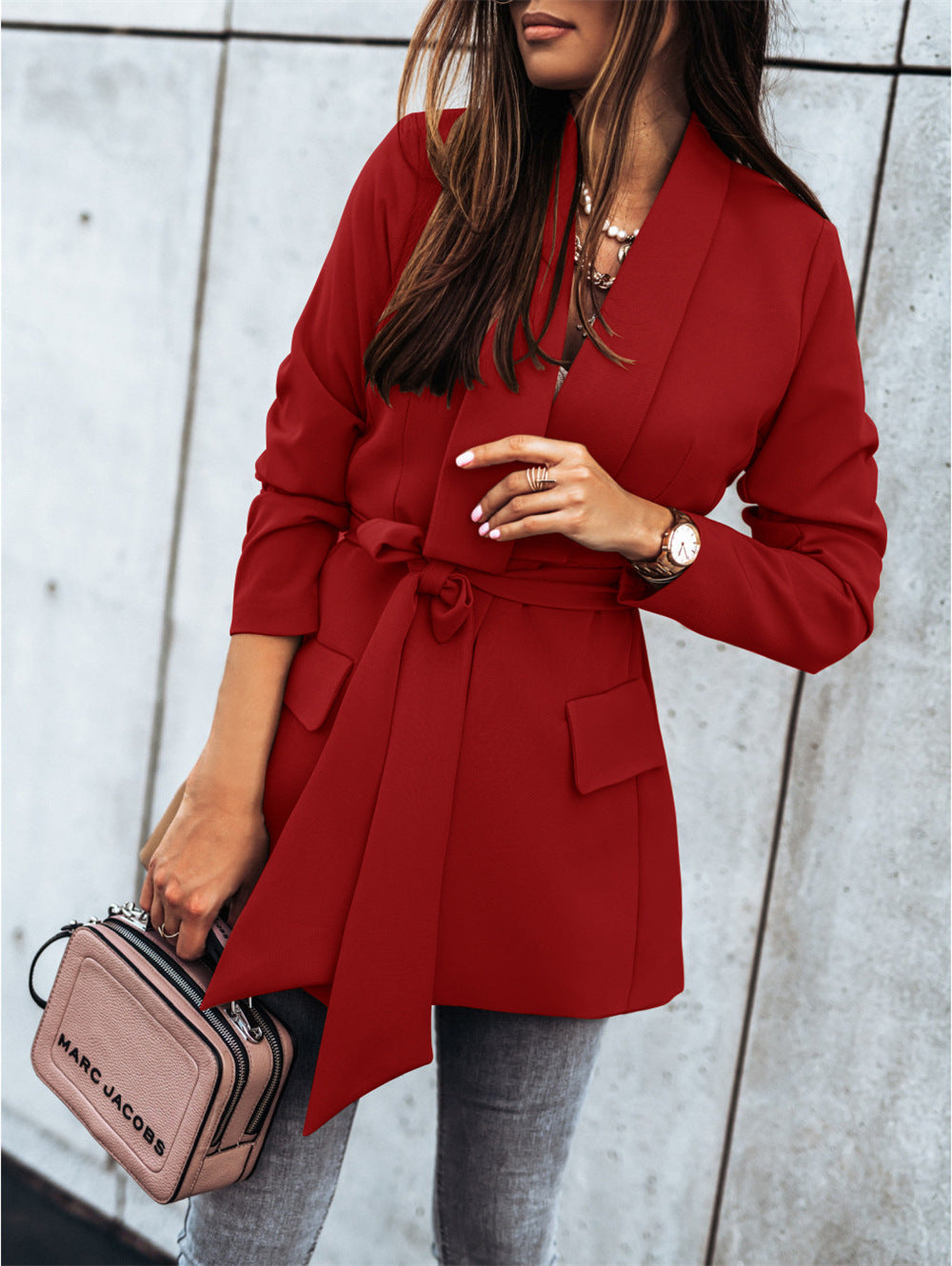 Damen Trenchcoat mit tailliertem Schnitt und praktischen Taschen R&B