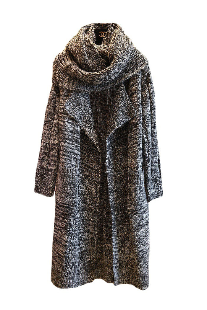 Damen Strickmantel mit oversized Schnitt und lässigen Taschen R&B