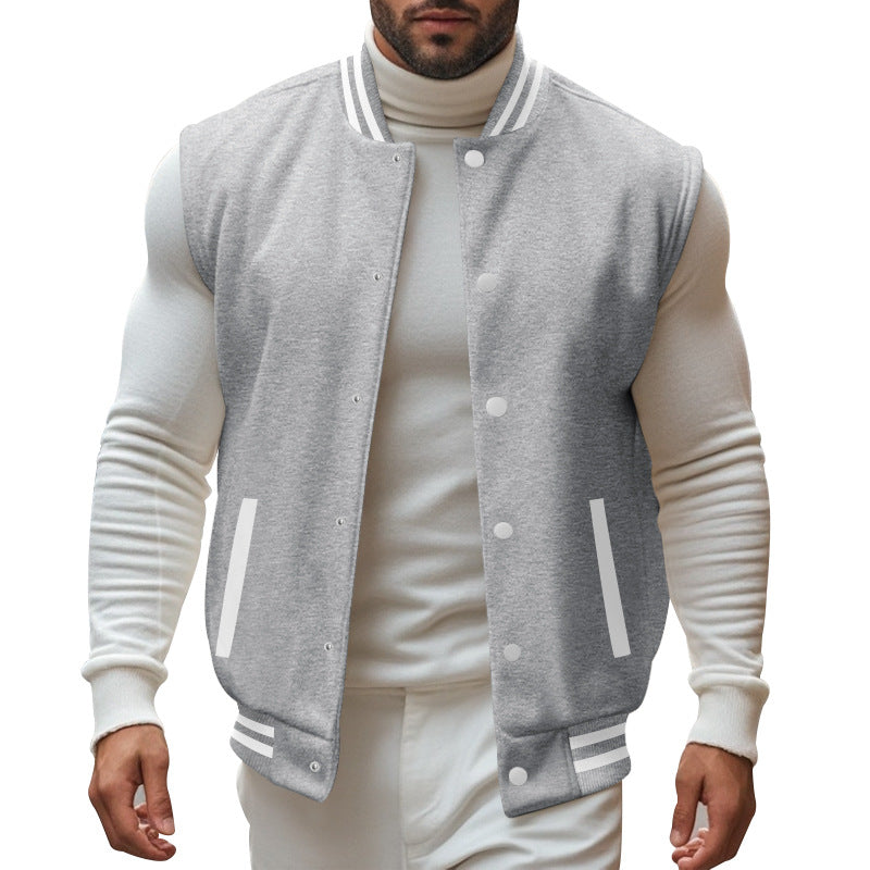 Herren trendige Collegejacke mit sportlichem Schnitt R&B
