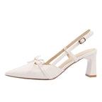 Damen elegante Slingback-Pumps mit modischem Schleifenakzent R&B