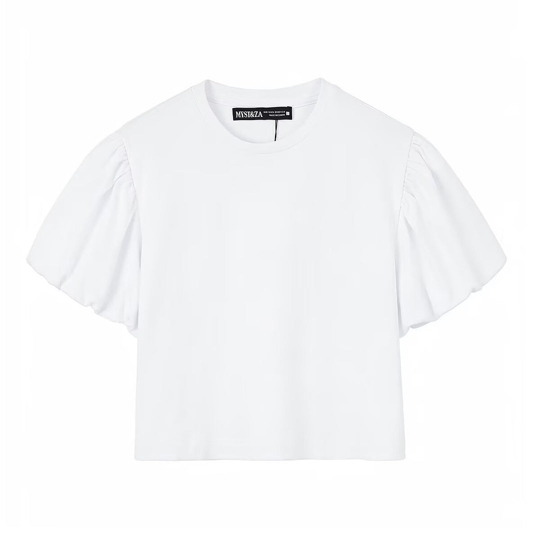 Damen T-Shirt mit voluminösen Ärmeln und modernem Schnitt R&B
